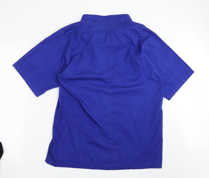 Mens UK Size L Brigade Blue  Button-Up Short Sleeve Casual Shirt