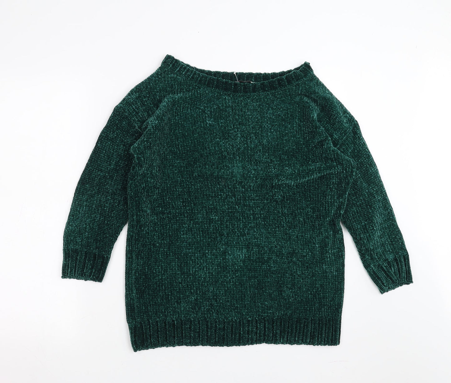 Womens UK Size S Tru Collection Green Pullover Jumper