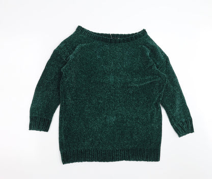Womens UK Size S Tru Collection Green Pullover Jumper