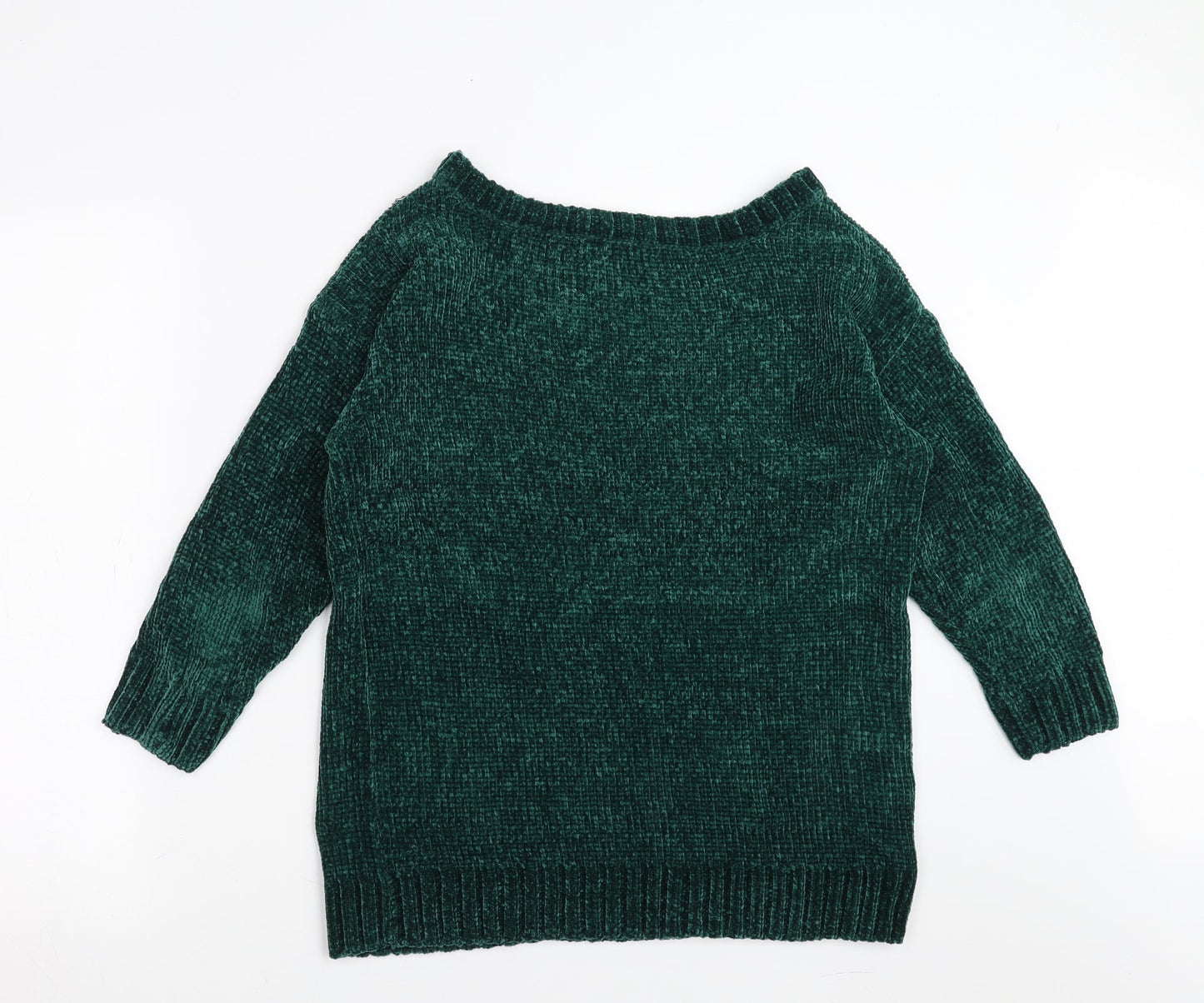 Womens UK Size S Tru Collection Green Pullover Jumper