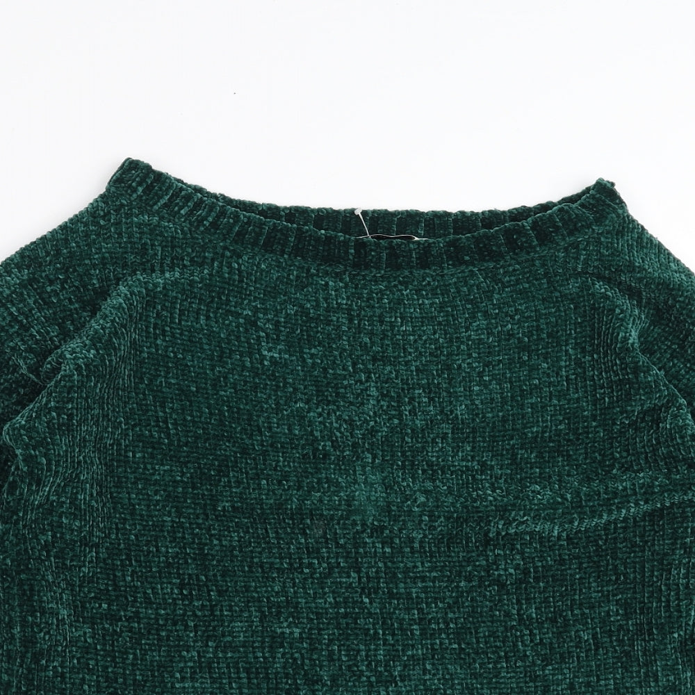 Womens UK Size S Tru Collection Green Pullover Jumper