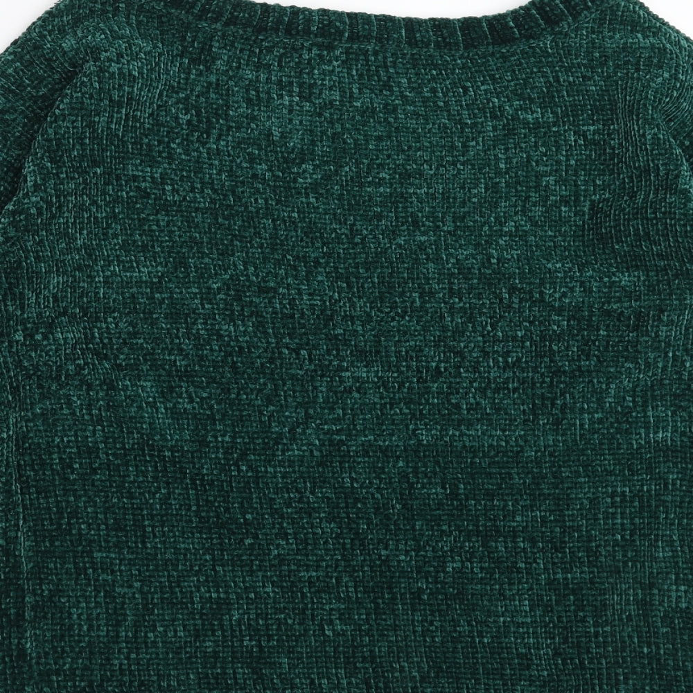 Womens UK Size S Tru Collection Green Pullover Jumper