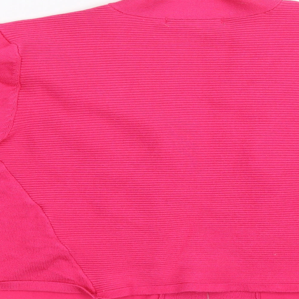Womens UK Size M Retrology Pink Shrug Jumper