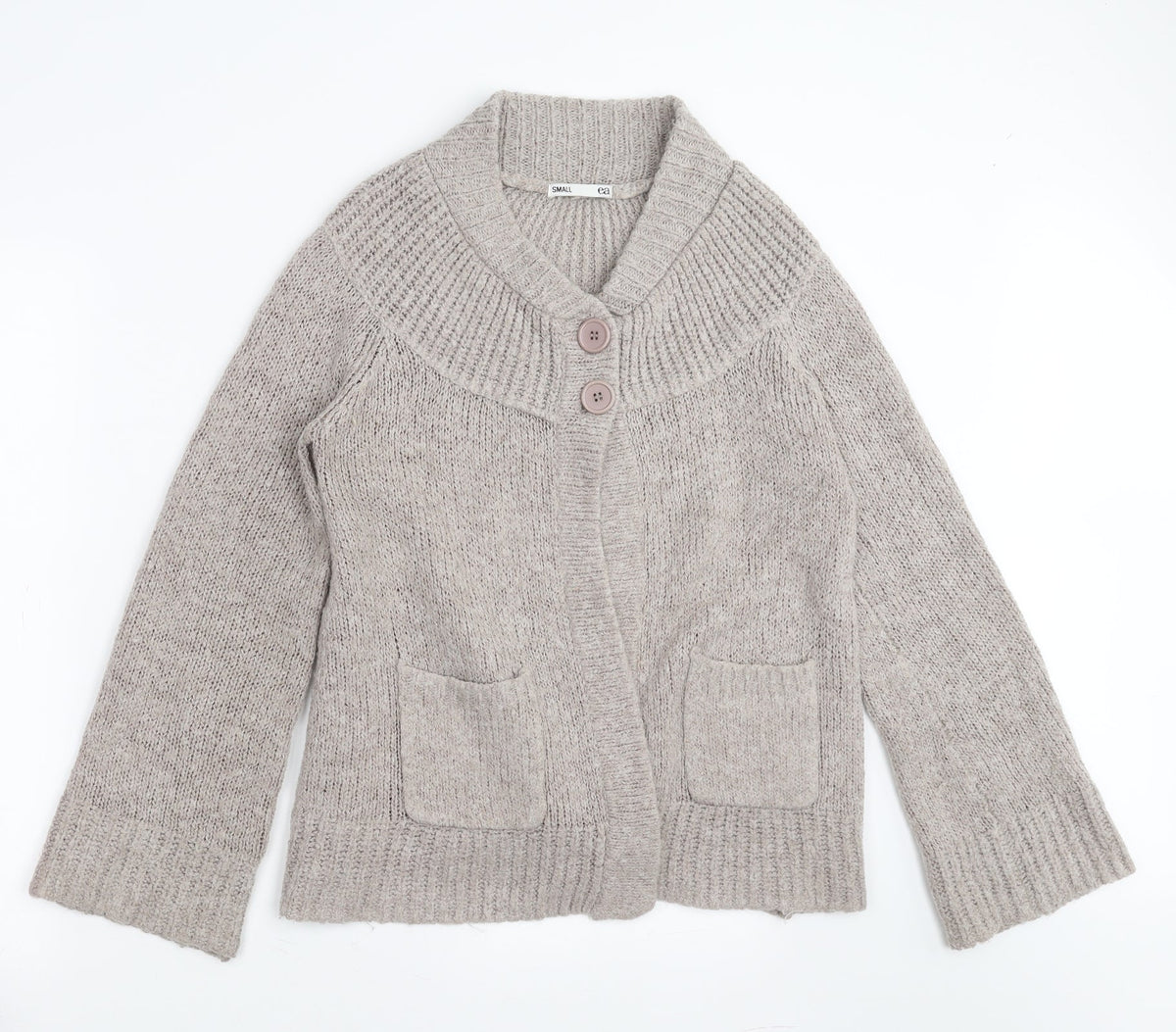 Womens UK Size S EA Grey Cardigan Jumper