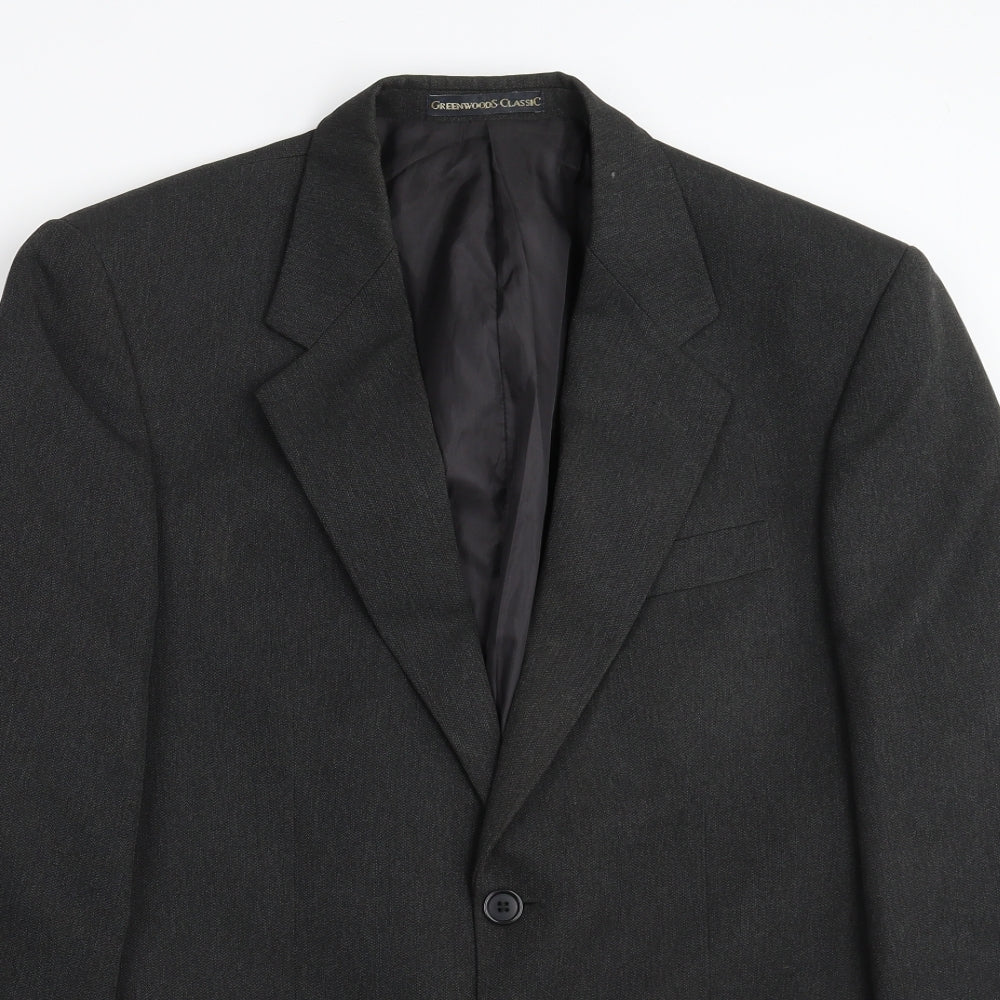 Mens UK Size 38 GREENWOODS Regular Grey Suit Jacket