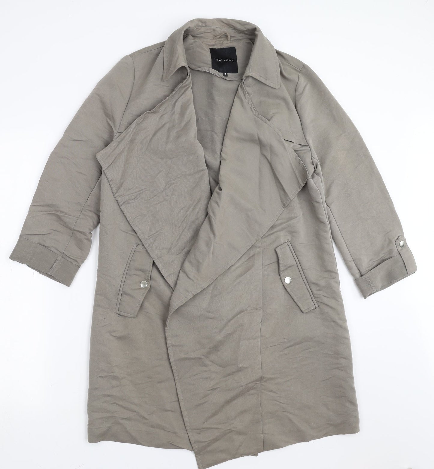 Womens UK Size 12 New Look Green Overcoat