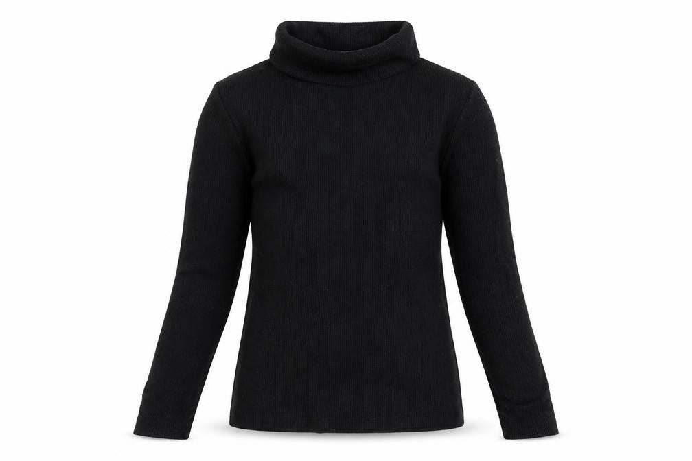 Front view of Matalan girls’ black basic t-shirt, size 10, years