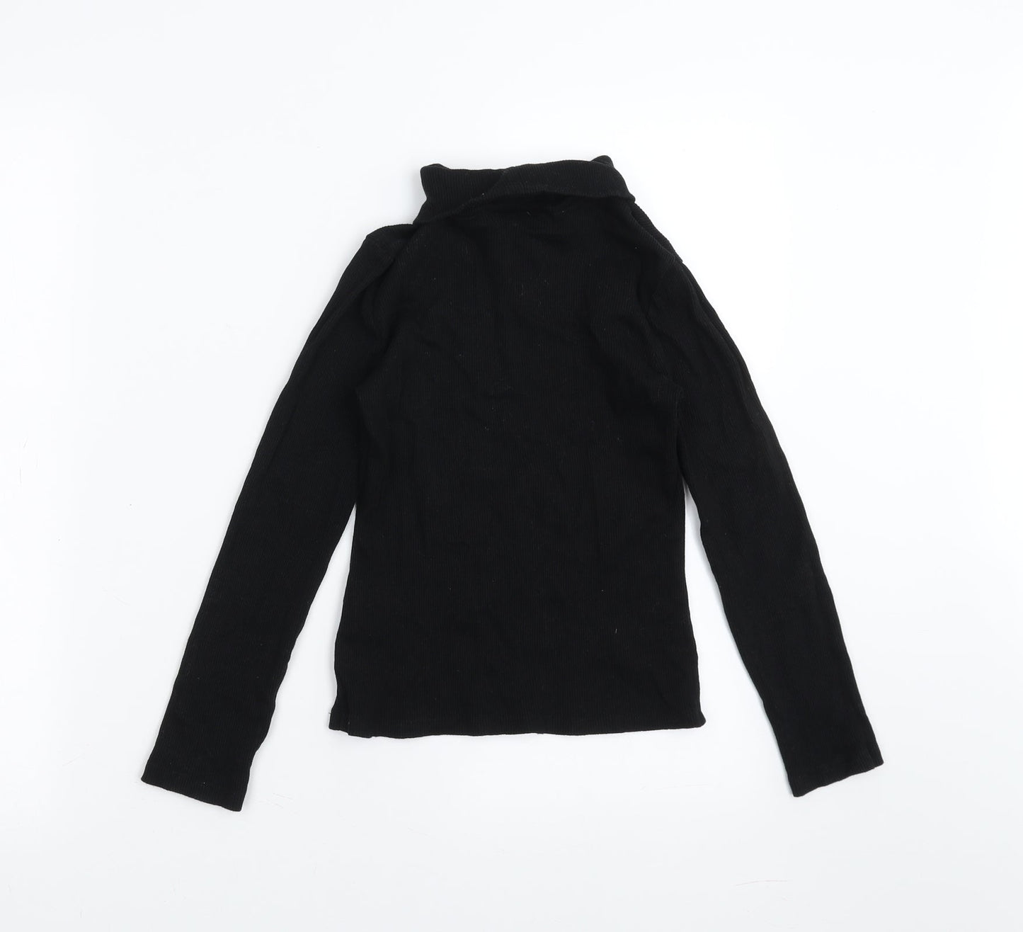 Matalan Girls Black   Basic T-Shirt Size 10 Years