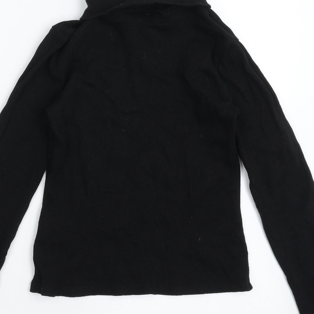 Matalan Girls Black   Basic T-Shirt Size 10 Years