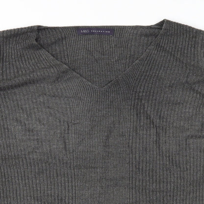 Womens UK Size 14 Marks and Spencer Grey Pullover Jumper