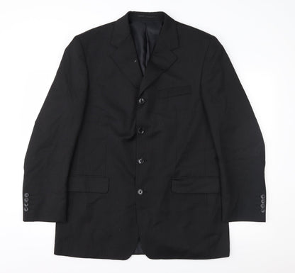 Mens UK Size 42 Copperstone Regular Black Suit Jacket