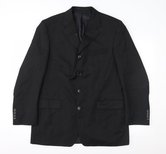 Mens UK Size 42 Copperstone Regular Black Suit Jacket