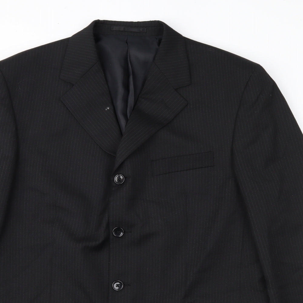Mens UK Size 42 Copperstone Regular Black Suit Jacket
