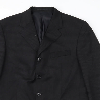 Mens UK Size 42 Copperstone Regular Black Suit Jacket