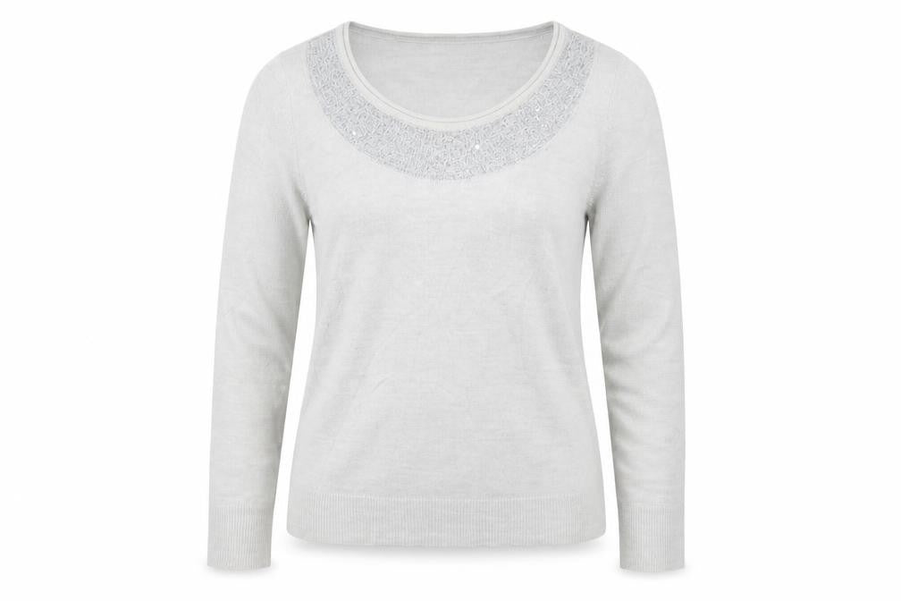 Womens UK Size 12 Per Una Grey Pullover Jumper