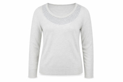 Womens UK Size 12 Per Una Grey Pullover Jumper
