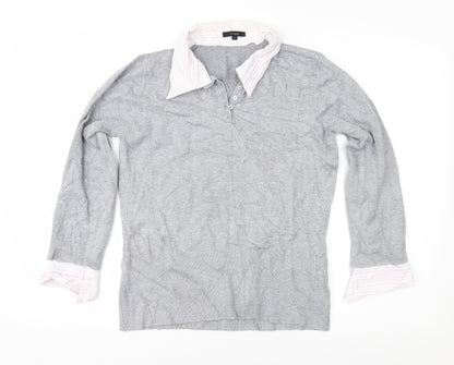 Womens UK Size M Linea Grey Pullover Jumper