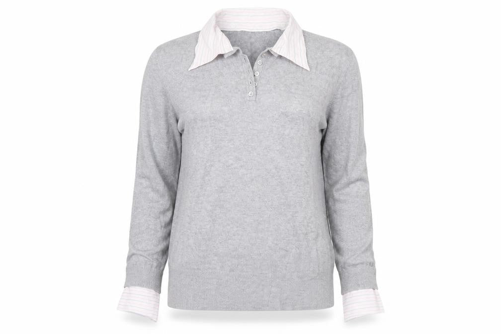 Womens UK Size M Linea Grey Pullover Jumper