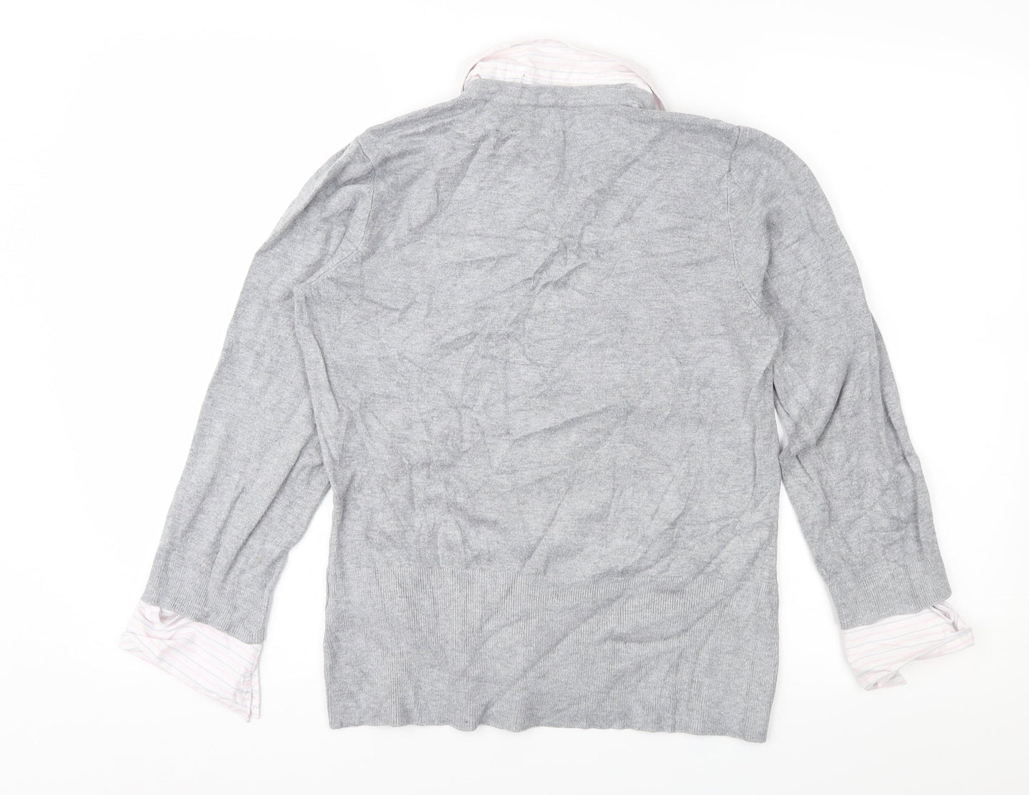 Womens UK Size M Linea Grey Pullover Jumper