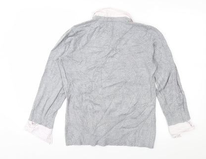 Womens UK Size M Linea Grey Pullover Jumper