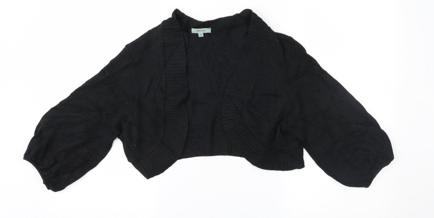Womens UK Size 14 Therapy Black Cardigan Jumper