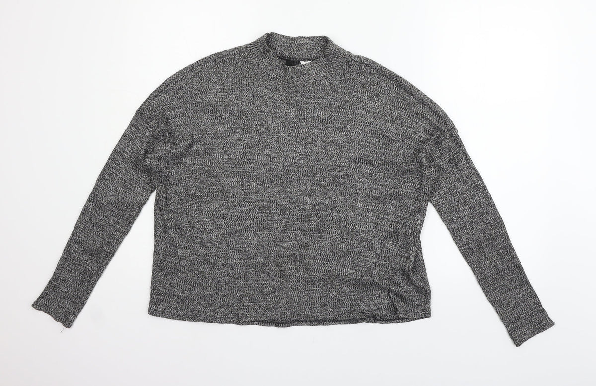 Womens UK Size M Divided Grey Pullover Jumper