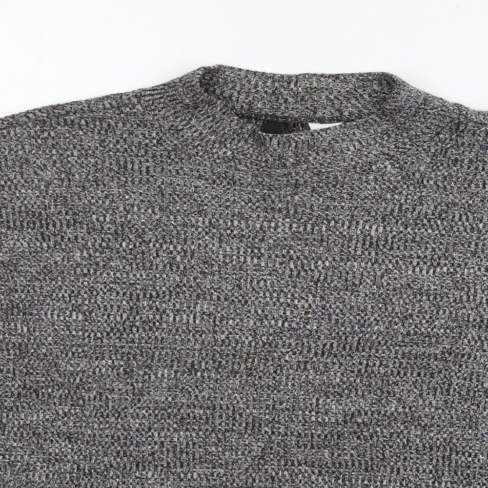 Womens UK Size M Divided Grey Pullover Jumper