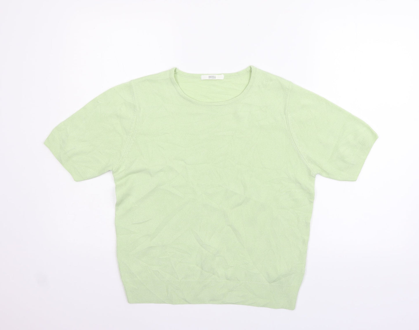 Womens UK Size 14 Marks and Spencer Green Pullover Jumper