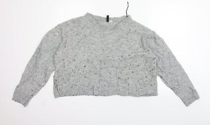 Womens UK Size L Divided Green Pullover Jumper