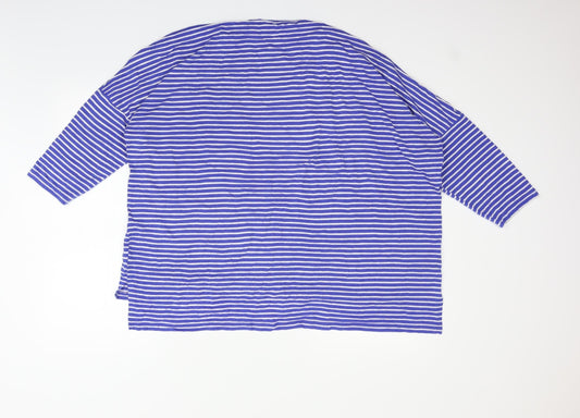 Primark Womens Blue Polka Dot  Basic T-Shirt Size L