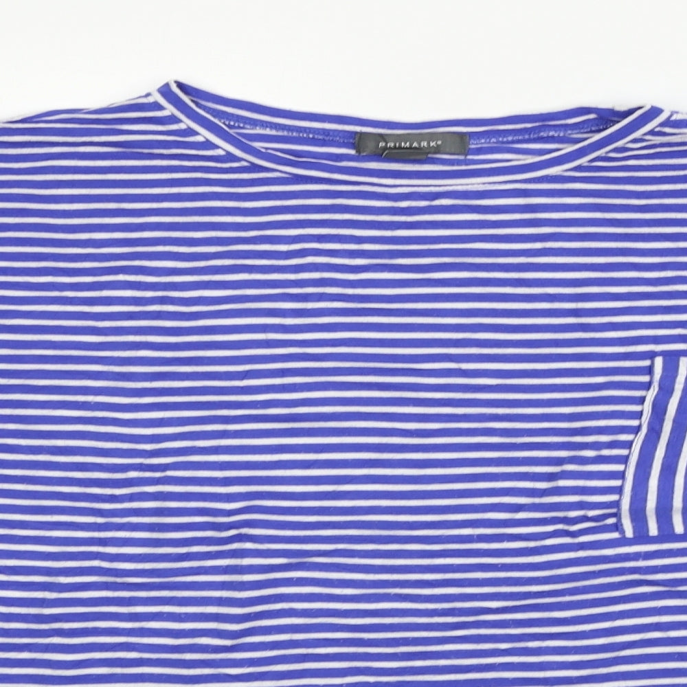 Primark Womens Blue Polka Dot  Basic T-Shirt Size L
