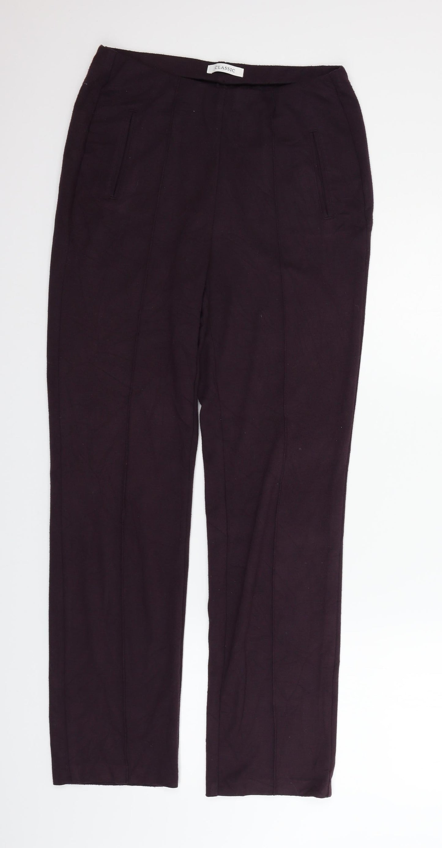 Womens UK Size 10 Marks and Spencer Regular Fit  Purple Trousers