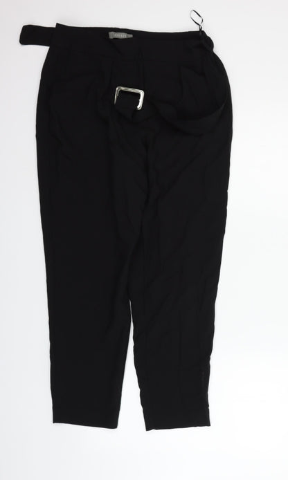 Womens UK Size 10 Oasis Regular Fit  Black Trousers