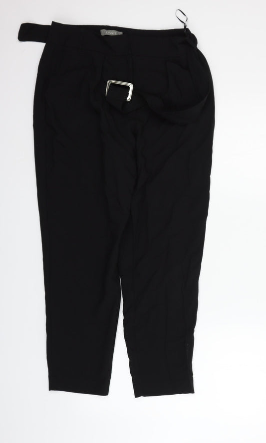 Womens UK Size 10 Oasis Regular Fit  Black Trousers
