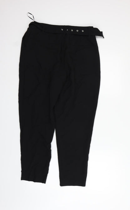 Womens UK Size 10 Oasis Regular Fit  Black Trousers