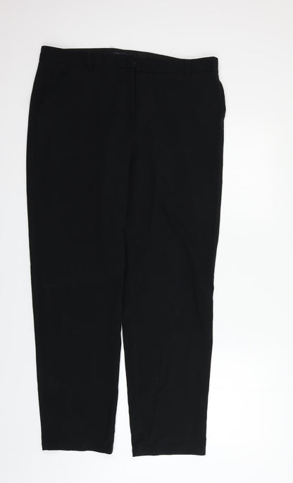 Womens UK Size 16 Marks and Spencer Regular Fit  Black Trousers