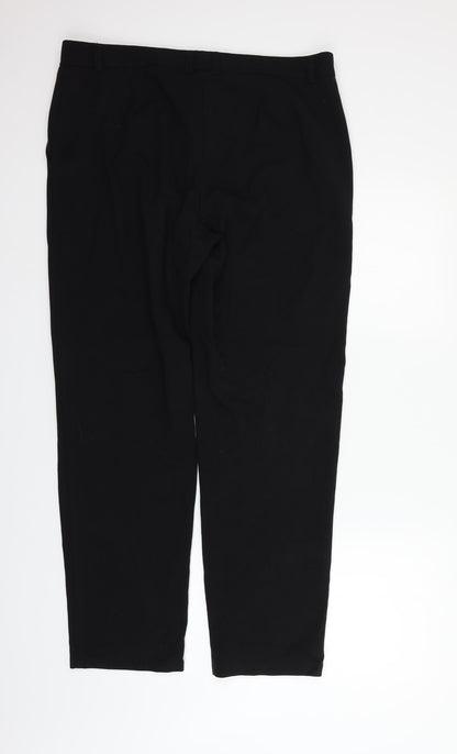 Womens UK Size 16 Marks and Spencer Regular Fit  Black Trousers