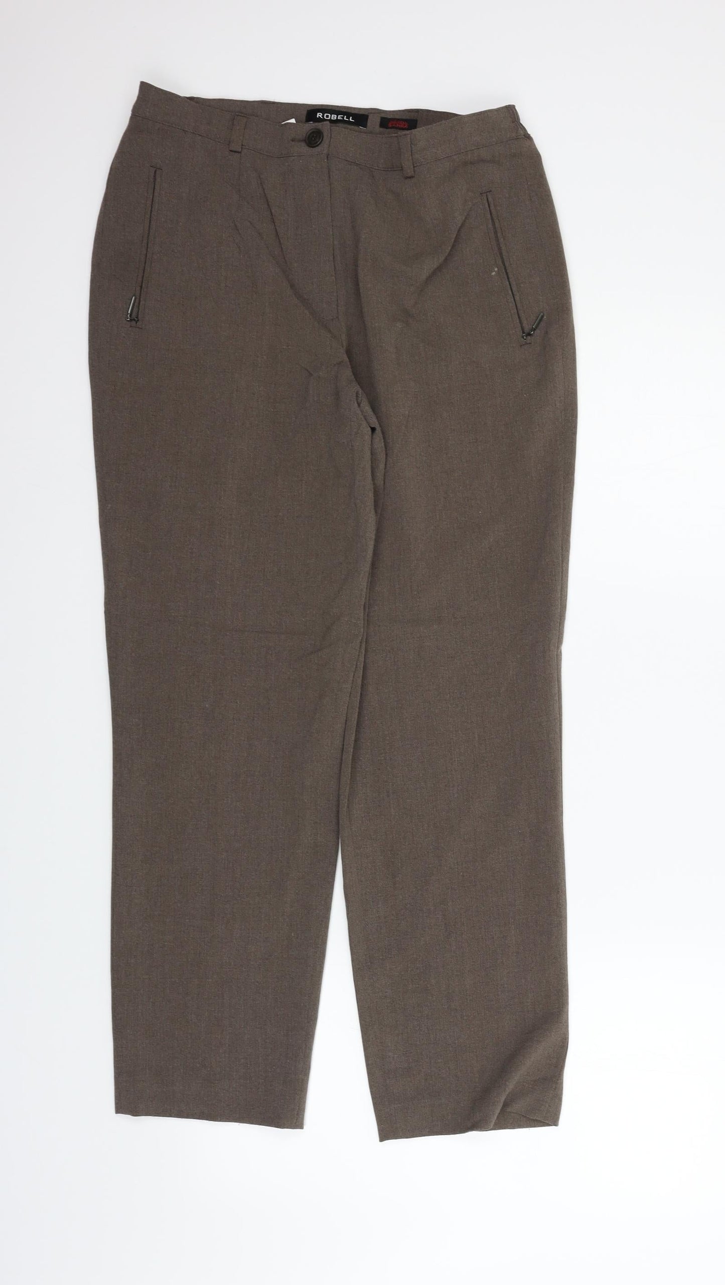 Womens UK Size 38 in ROBELL Regular Fit Sweatpants Beige Trousers