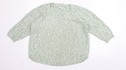 Womens UK Size 14 Marks and Spencer Green Pullover Jumper
