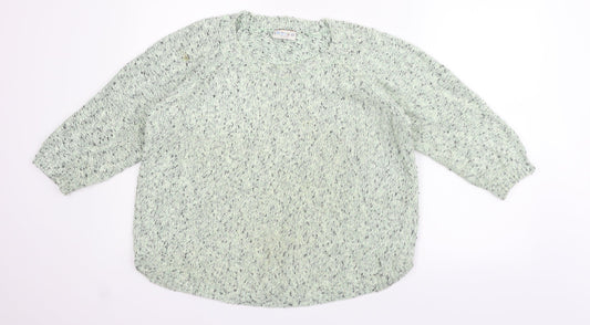 Womens UK Size 14 Marks and Spencer Green Pullover Jumper