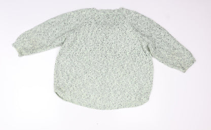 Womens UK Size 14 Marks and Spencer Green Pullover Jumper