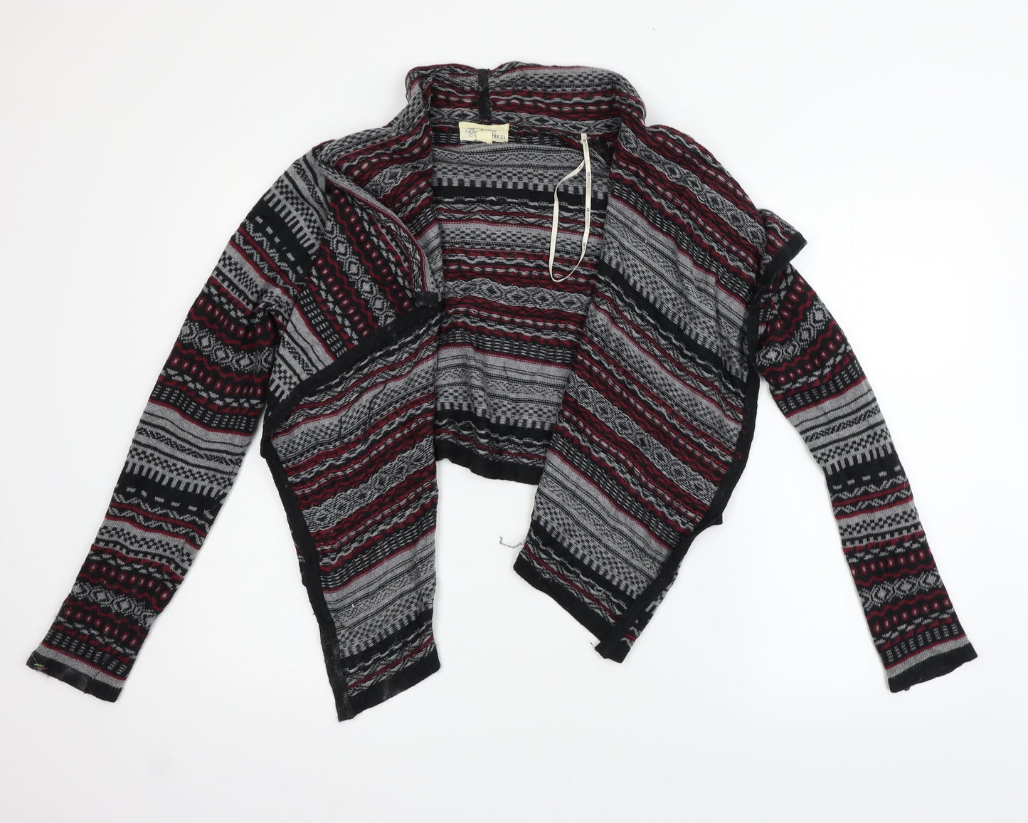 FOREVR 21 Womens Black Geometric  Cardigan Jumper Size S