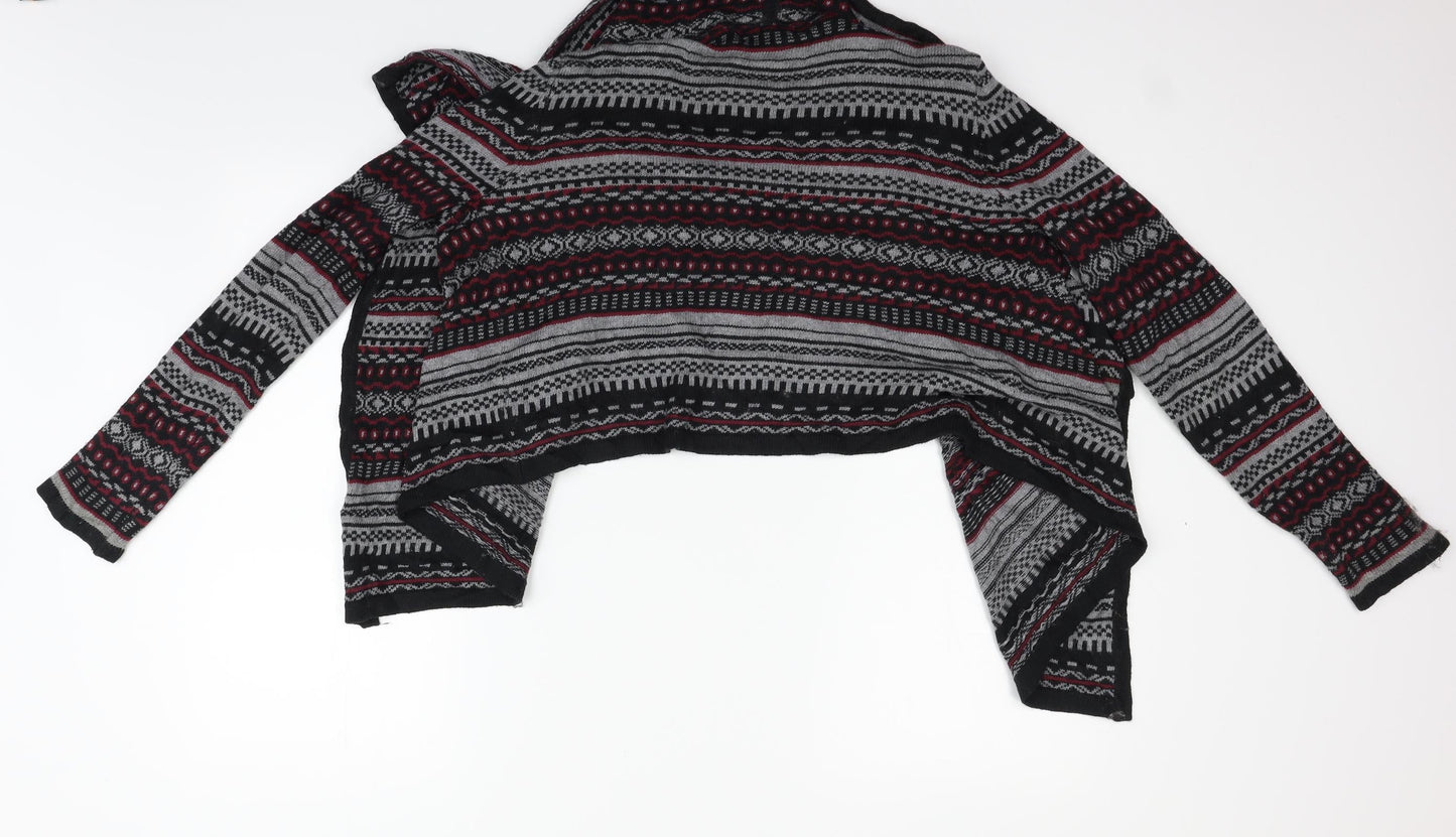 FOREVR 21 Womens Black Geometric  Cardigan Jumper Size S