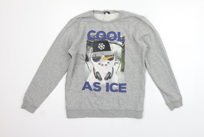 George Girls Grey   Pullover Jumper Size 13-14 Years  - SNOW
