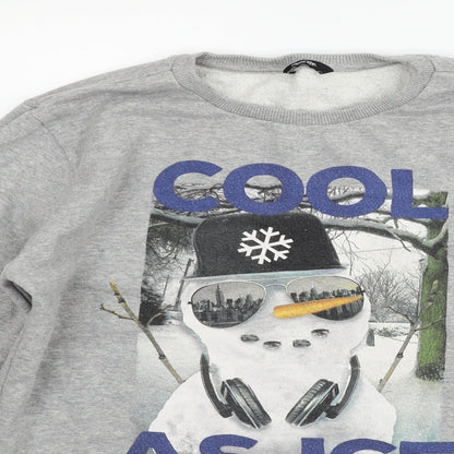 George Girls Grey   Pullover Jumper Size 13-14 Years  - SNOW