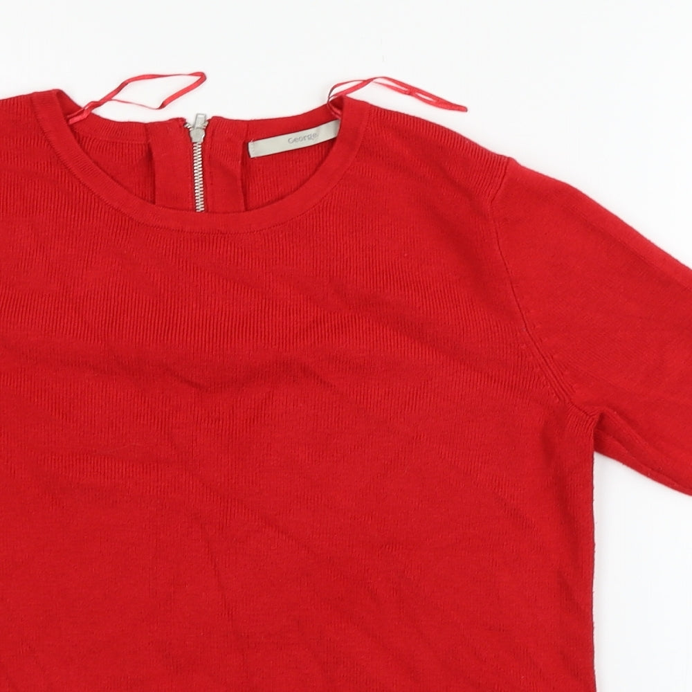 George Womens Red   Pullover Jumper Size 12