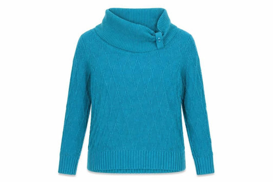 Womens UK Size S Preworn Blue Pullover Jumper