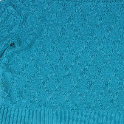 Womens UK Size S Preworn Blue Pullover Jumper