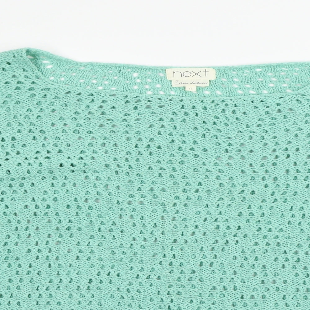 Womens UK Size 14 NEXT Green Pullover Jumper