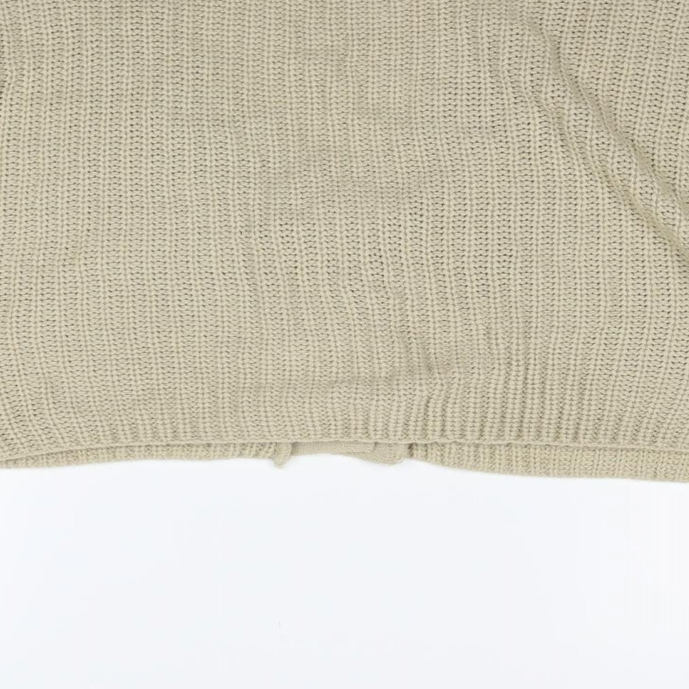 Womens UK Size S Missguided Beige Cardigan Jumper